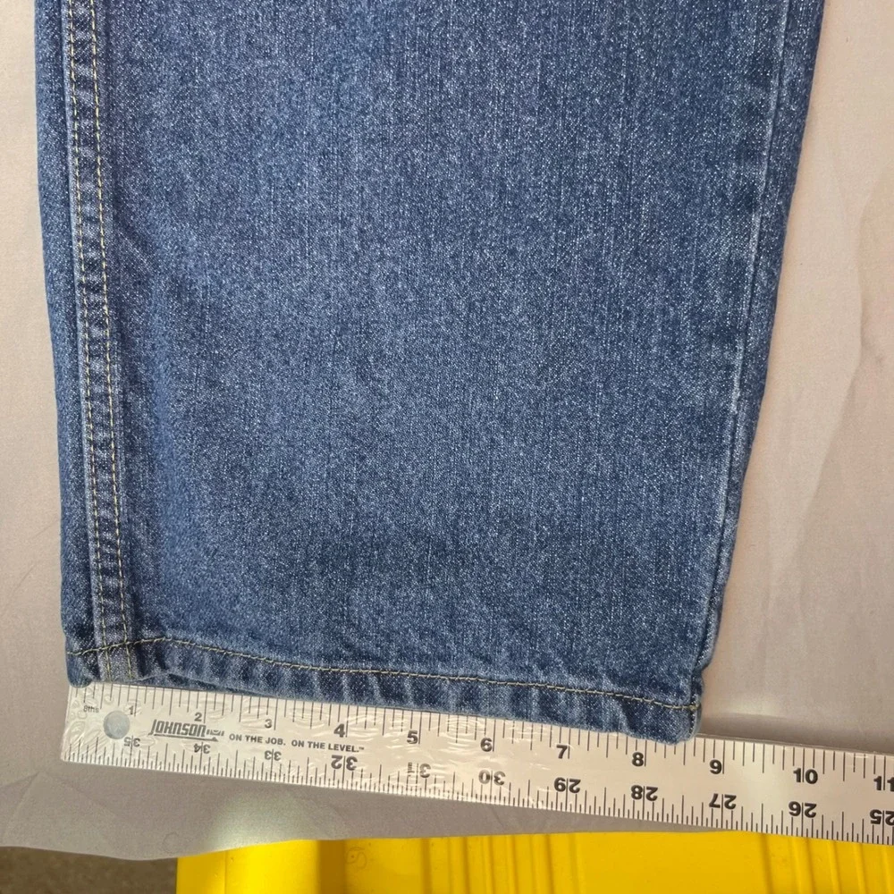 Y2K Dickies Mens Straight Leg Denim Jeans Medium Wash Blue 36x34